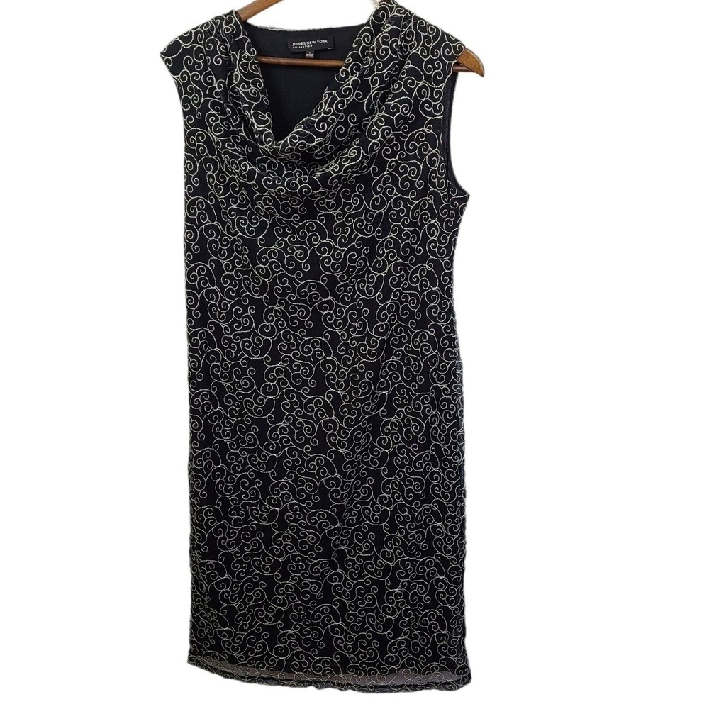 Jones New York Black Evening Dress Large Womens